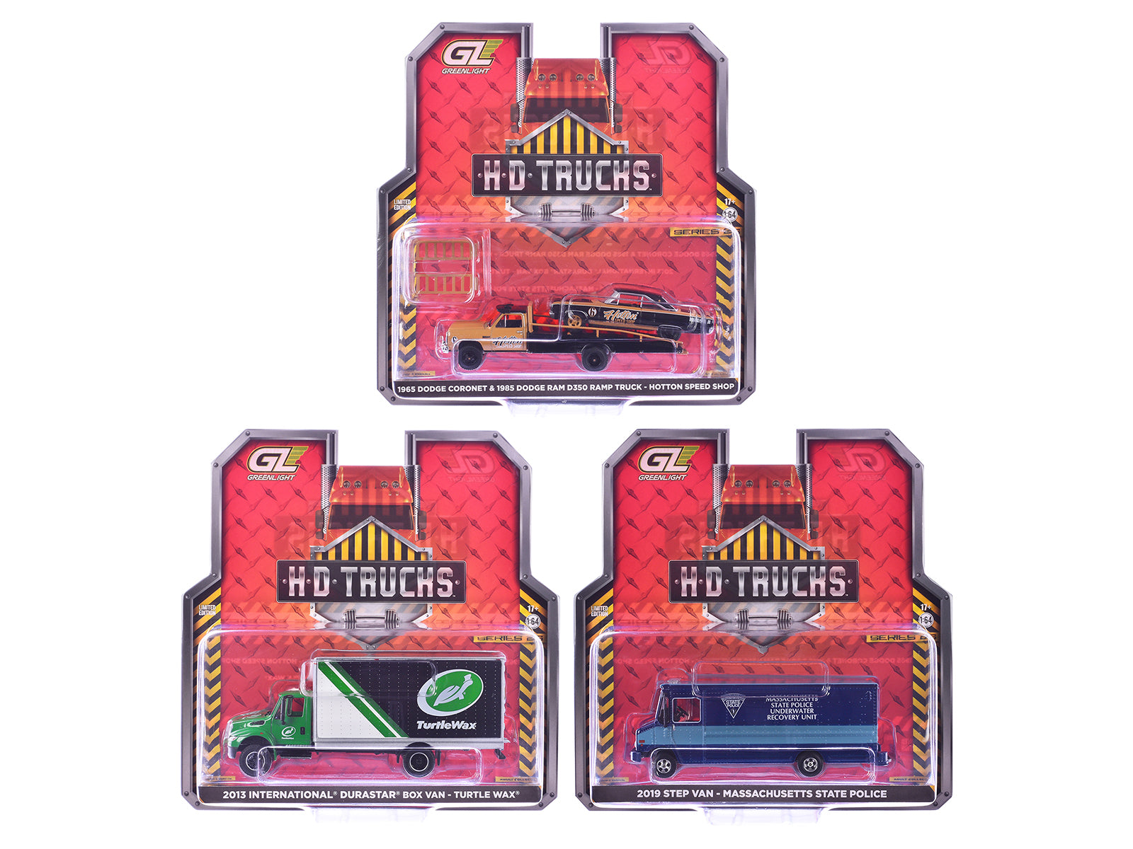 "H.D. Trucks" Series 26 Set of 3 pieces 1/64 Diecast Models by Greenlight
