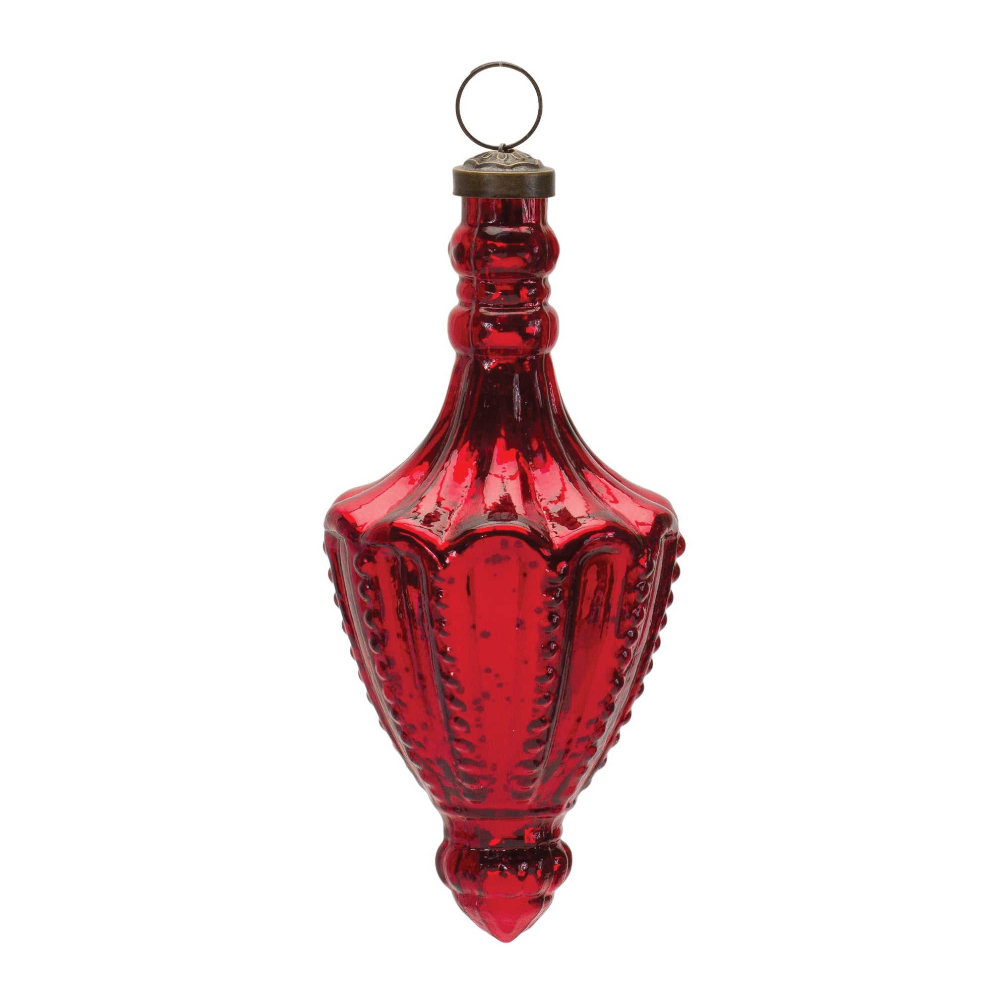 Mercury Glass Finial Drop Ornament (Set of 6)