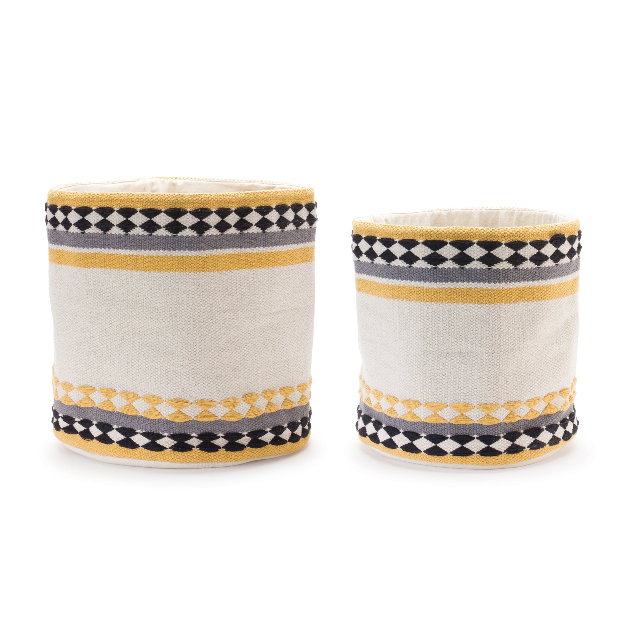Southwestern Woven Cotton Basket (Set of 2)
