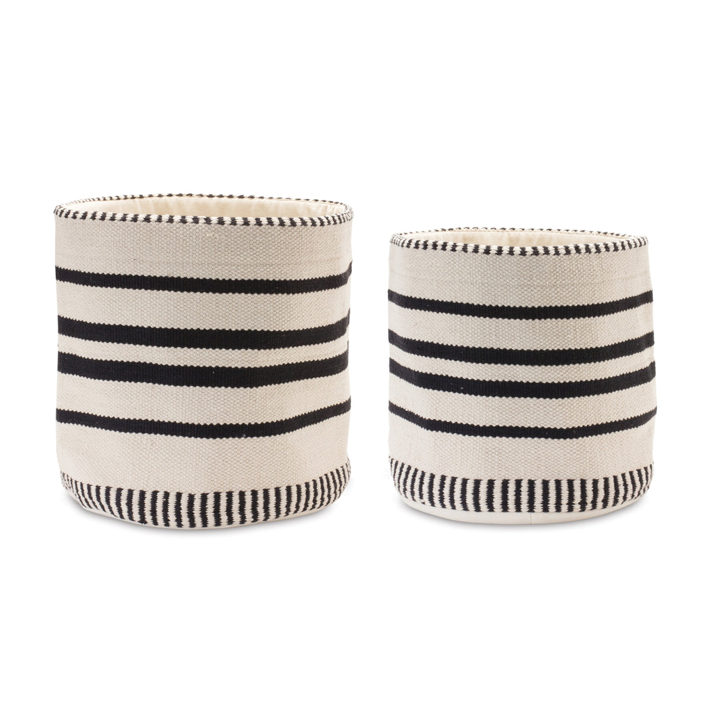 Southwestern Woven Cotton Basket (Set of 2)