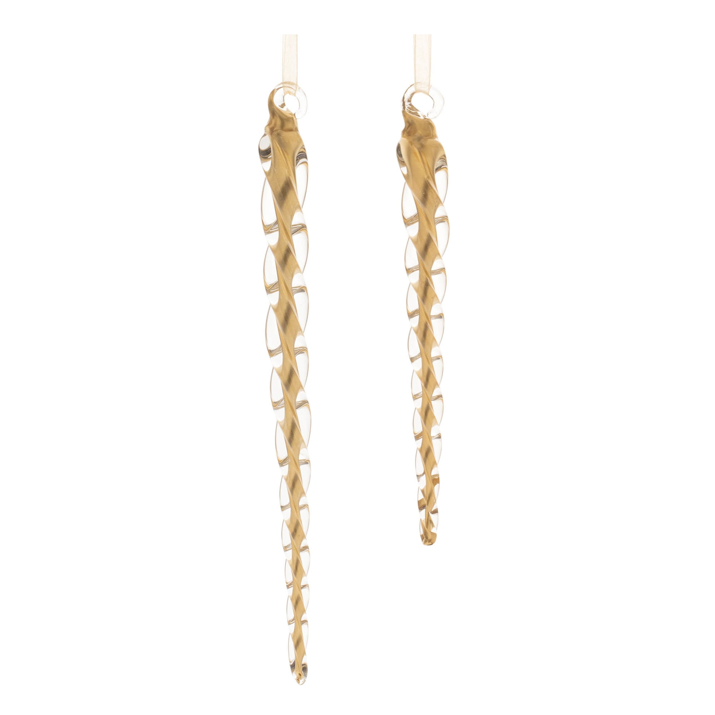 Swirled Glass Icicle Ornament (Set of 12)
