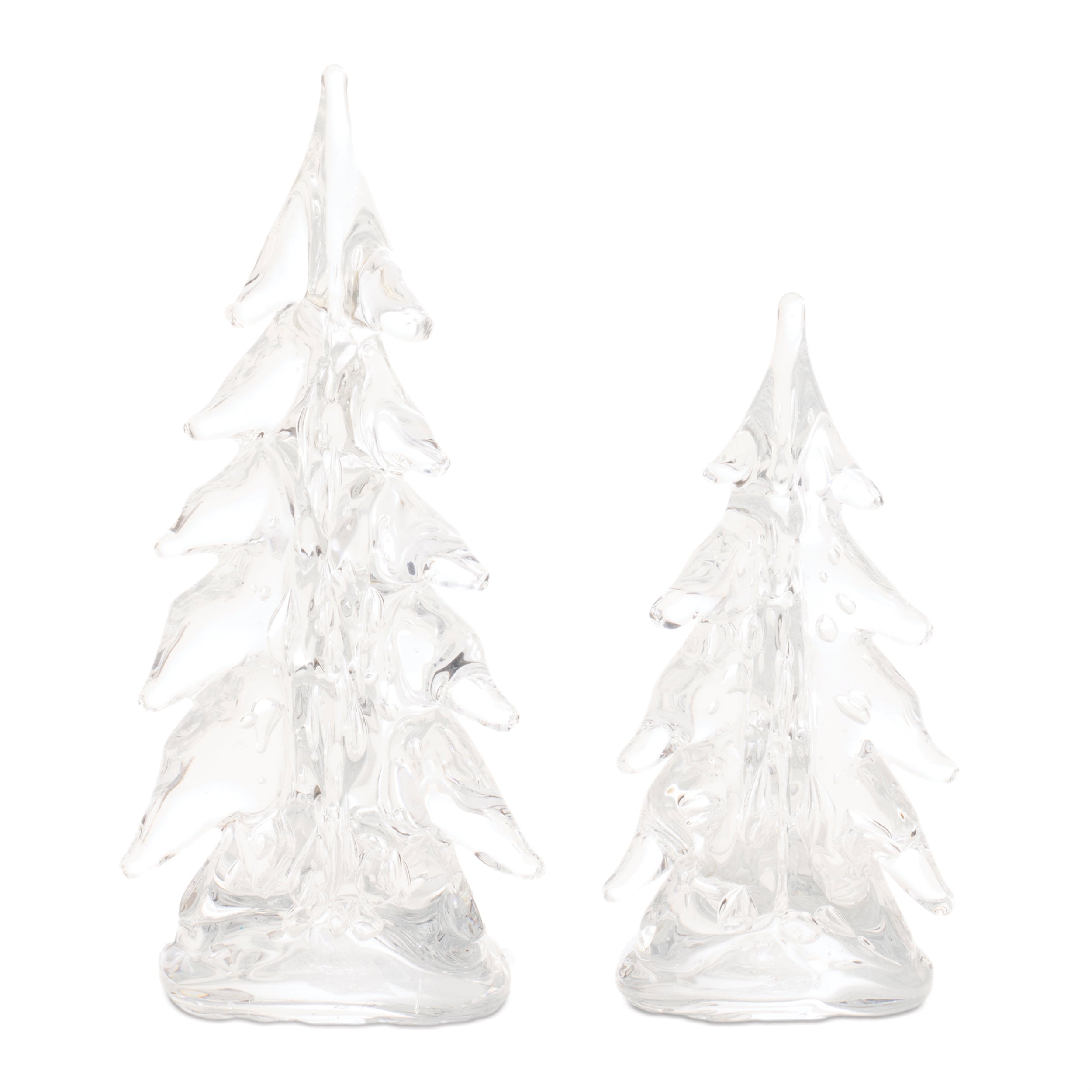 Clear Glass Pine Tree (Set of 2)