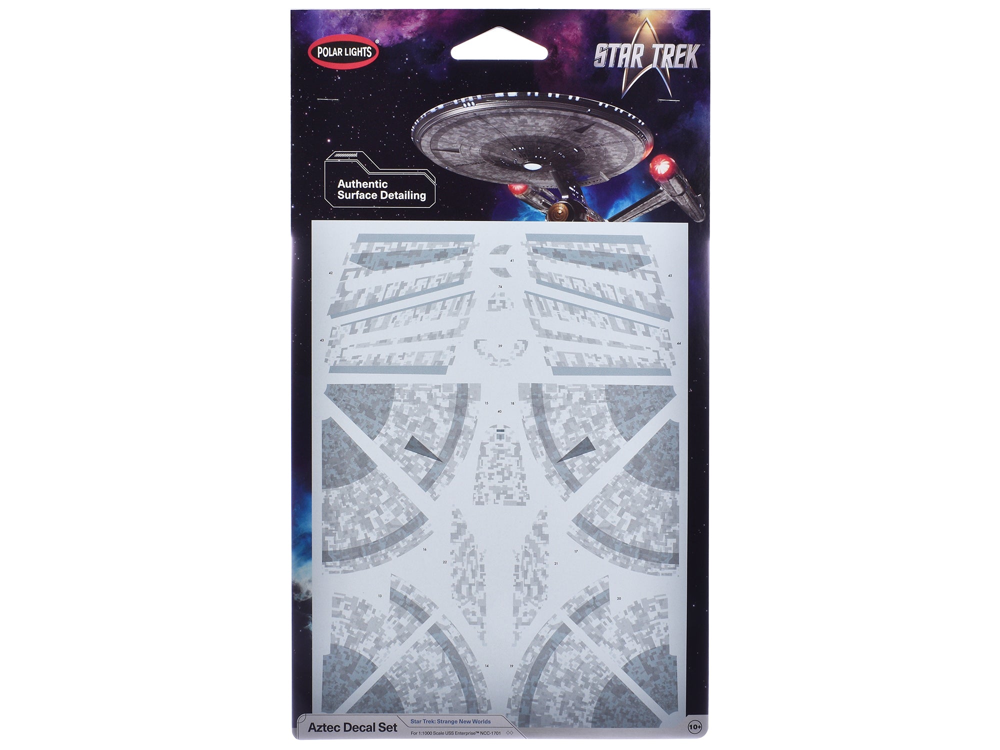 USS Enterprise NCC-1701 Aztec Decal Set "Star Trek: Strange New Worlds" (2022-Current) TV Series 1/1000 Scale by Polar Lights